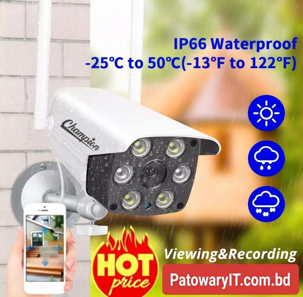 Champion Single lens Waterproof Outdoor wifi Camera
